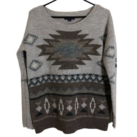 American Eagle Outfitters Sweaters - American Eagle Patterned Details Pullover Crew Neck Sweater